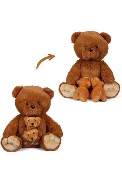 OEM Mamanimals Ursulet de pluș cu 2 pui magnetici