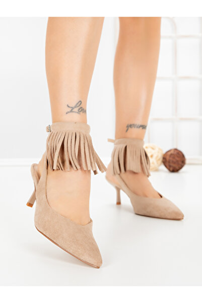 CINK ME Khaki textile stiletto shoes Worelia
