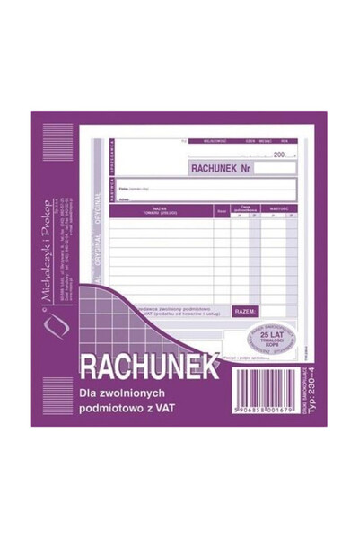 OEM Factură pentru taxe TVA – Michalczyk i Prokop, formulare de vânzare