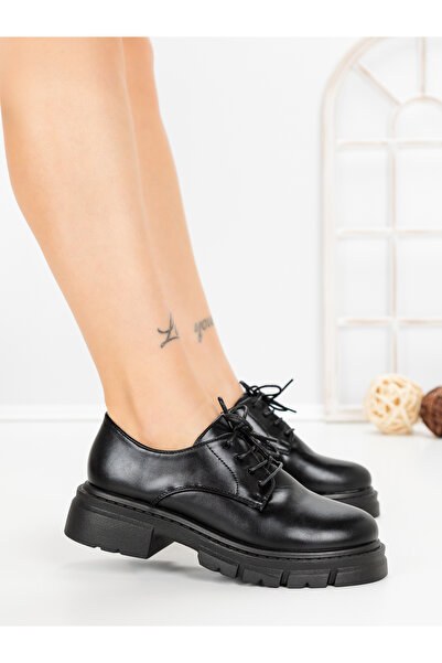 Vivirich Pantofi casual dama negri din piele ecologica Elara