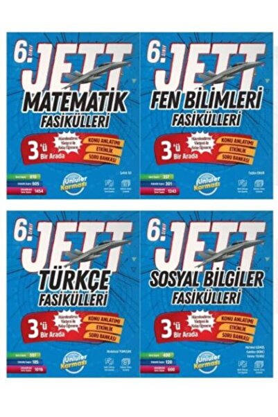 Ünlüler Karması Yayınları ÜNLÜLER KARMASI 6.SINIF JETT FASİKÜL 4'LÜ SET (TÜRK...