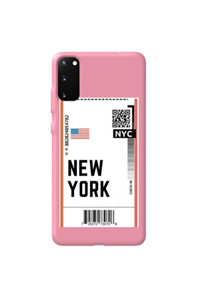 Other Samsung S20 New York NYC Pink Colored Silicone TPU Θήκη