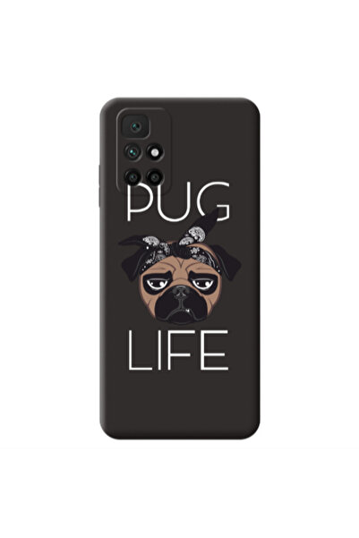Other Xiaomi Redmi 10 2022 Pug Life Black Colored Silicone TPU Θήκη