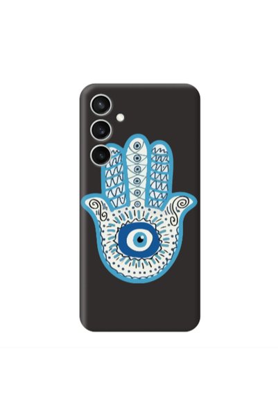 Other Samsung S24 FE Evil eye bead in hand Black Colored Silicone TPU Θήκη