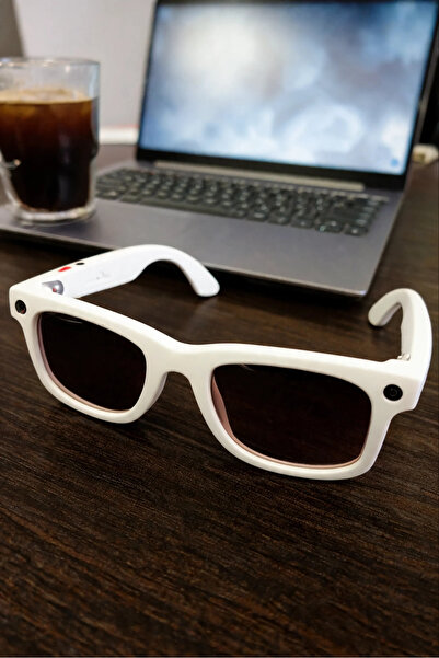 shopwave White Ai Smart Glasses No 07 with Camera Bluetooth Ai Assistant Came...