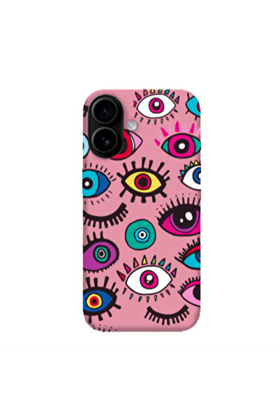 Other Apple Iphone 16 plus Multiple eyes Pink Colored Silicone TPU Θήκη