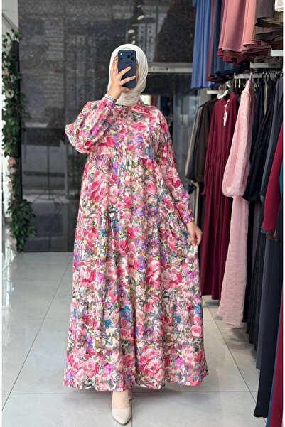 Moda Fatma modal dijital Elbise rahat kalıp