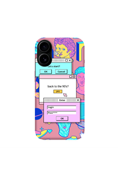 Other Apple Iphone 16 plus Enter Login Pink Colored Silicone TPU Θήκη