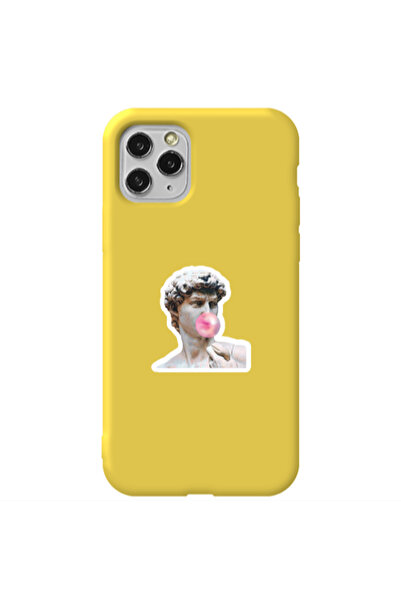 Other Apple iPhone 11 Pro Bubble Yellow Colored Silicone TPU Θήκη