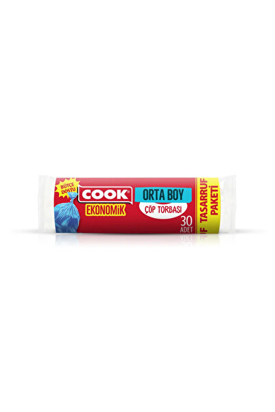 COOK 55*60 Orta Boy Çöp Poşeti Mavi 30Lu