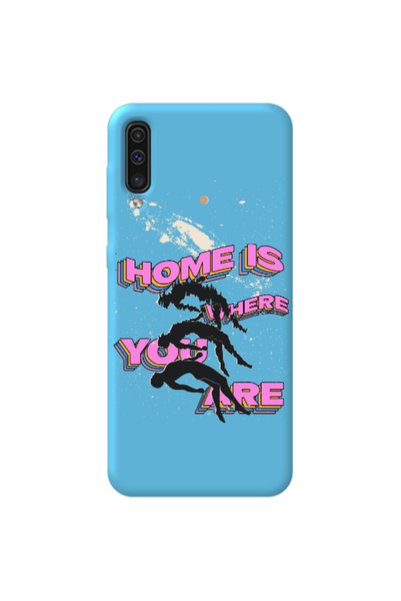 Other Samsung A70 Home Is Where Blue Colored Silicone TPU Θήκη