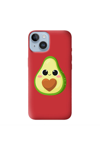 Other Apple iPhone 14 Plus Baby avocado Red Colored Silicone TPU Θήκη