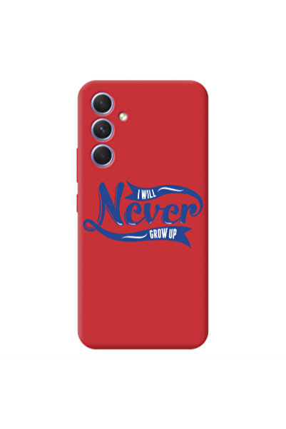 Other Samsung A54 I Will Never Grow Up Red Colored Silicone TPU Θήκη