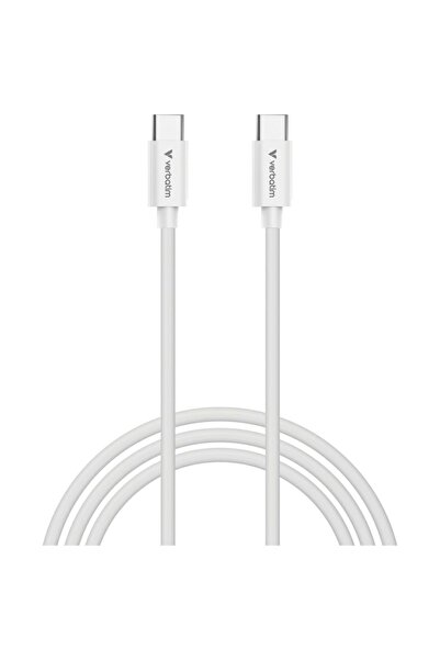 Verbatim Καλώδιο USB-C σε USB-C Συγχρονισμού & Φόρτισης 3μ 100W Λευκό