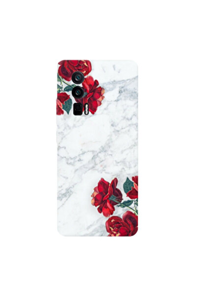 Other Xiaomi Poco F5 Pro Marble and roses Transparent Silicone TPU Θήκη