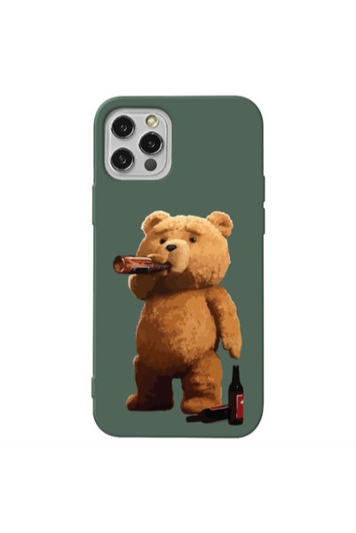 Other Apple iPhone 12 Pro Beer Time Dark Green Colored Silicone TPU Θήκη