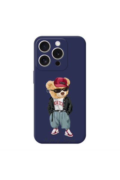 Other Apple iPhone 15 Pro Max Hip hop style Dark blue Colored Silicone TPU Θήκη