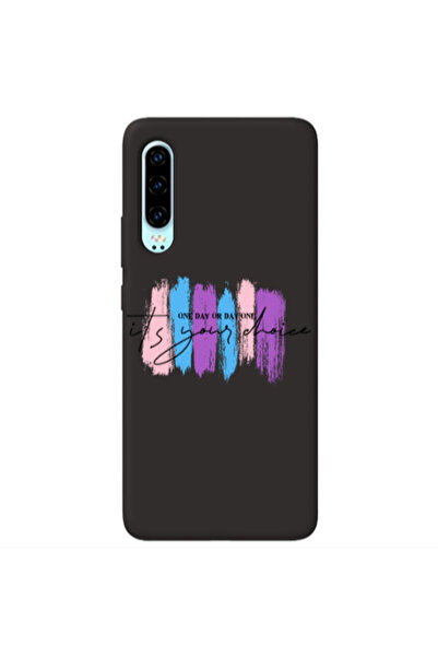 Other Huawei P30 One Day Or Day One Black Colored Silicone TPU Θήκη
