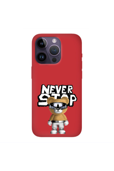 Other Apple iPhone 14 Pro Never stop Red Colored Silicone TPU Θήκη
