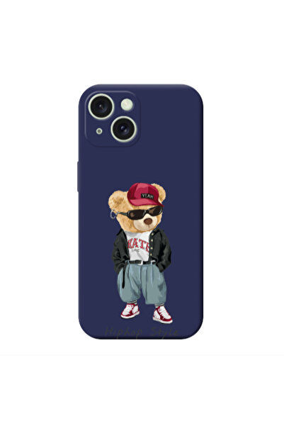 Other Apple iPhone 15 Plus Hip hop style Dark blue Colored Silicone TPU Θήκη