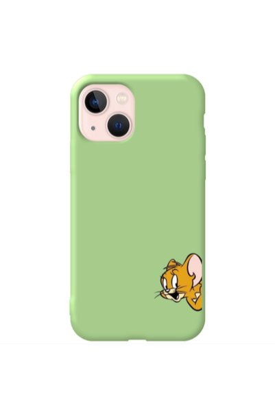 Other Apple iPhone 13 Jerry 2 Light Green Colored Silicone TPU Θήκη