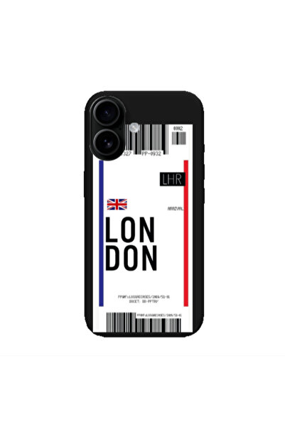 Other Apple Iphone 16 London Arrival Black Colored Silicone TPU Θήκη