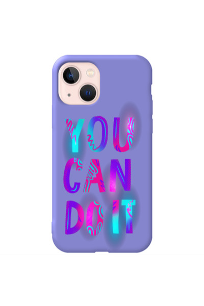 Other Apple iPhone 13 You Can Doit Purple Colored Silicone TPU Θήκη