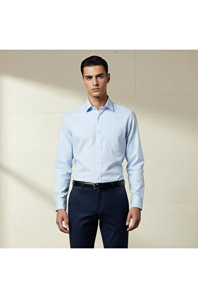 FAV Men Regular Fit Collared Textured Long Sleeve Shirt