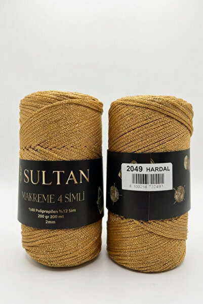 hobi dünyası evim 1 Adet Makreme 4 Simli İp 200 Gram 200 Metre 2 mm Çanta Cüz...