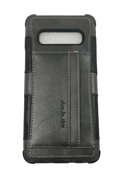 OEM Προστατευτική θήκη συμβατή με Samsung S10 Plus, σιλικόνης με απομίμηση δέ...