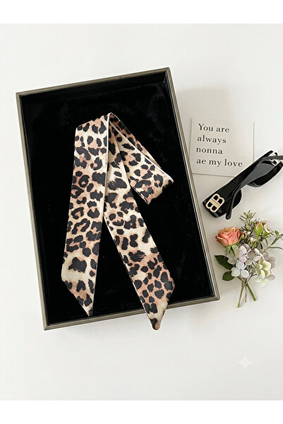 GÜLMEYSA Multipurpose Scarf Tie. Leopard Printed Hair Accessories, Neck Acces...