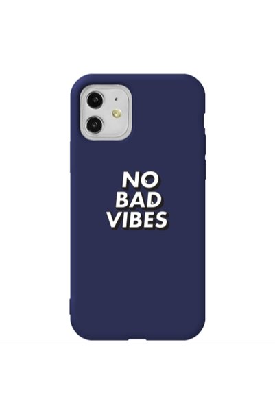 Other Apple iPhone 11 No bad vibes Dark blue Colored Silicone TPU Θήκη