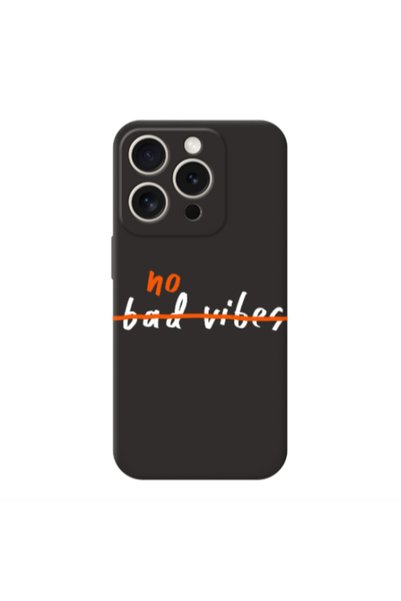 Other Apple Iphone 16 Pro Max No bad vibes 2 Black Colored Silicone TPU Θήκη