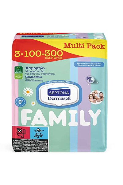 Septona | Dermasoft Family Μωρομάντηλα για Όλη την Οικογένεια με Χαμομήλι | 3...