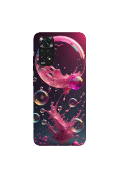 Other Xiaomi Redmi Note 11S NFC Pink balloon Transparent Silicone TPU Θήκη
