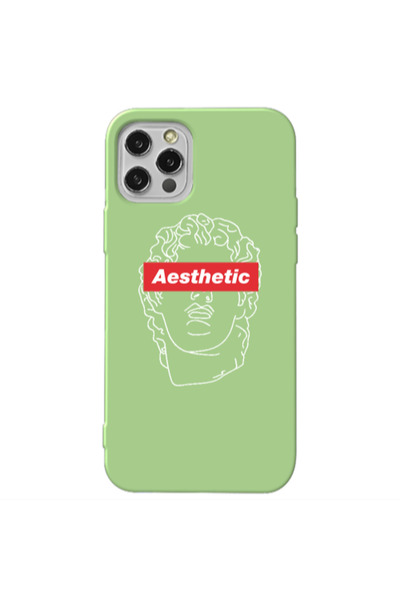 Other Apple iPhone 12 Pro Aesthetic Light Green Colored Silicone TPU Θήκη