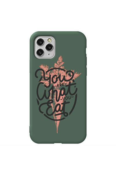 Other Apple iPhone 11 Pro Max You are What You Eat Dark Green Colored Silicon...
