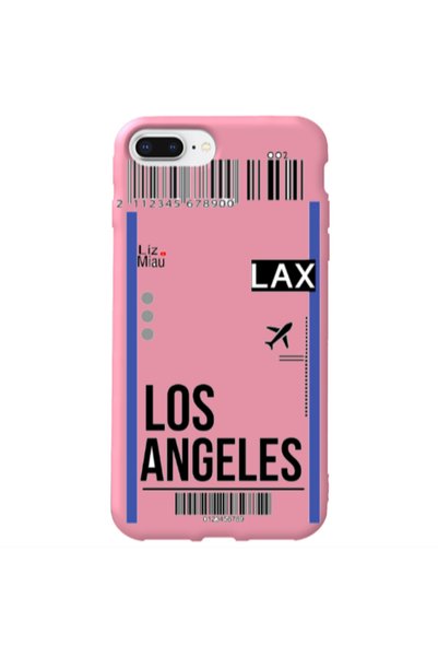 Other Apple iPhone 7 Plus Los angeles Pink Colored Silicone TPU Θήκη