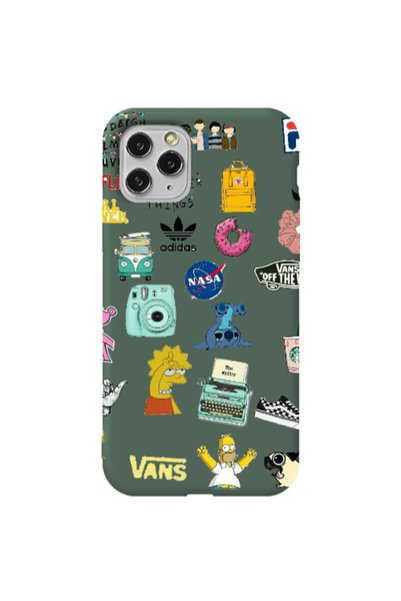 Other Apple iPhone 11 Pro Mixed up 3 Dark Green Colored Silicone TPU Θήκη