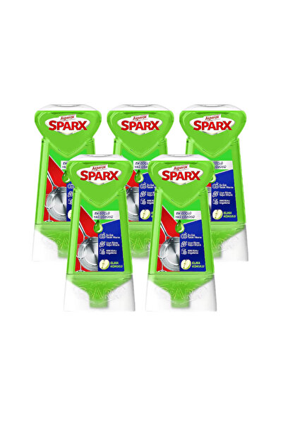 ASPEROX Sparx Diamond Plus 650 ml Elma Sıvı Bulaşık Deterjanı (5 adet)
