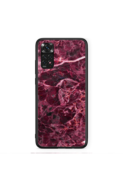 Other Xiaomi Redmi Note 11S NFC Marble Cherry Black Glossy Θήκη