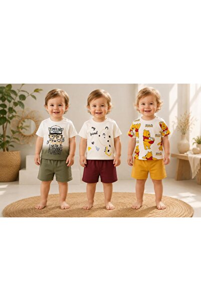 Baby Boy 3pcs Summer Shorts Set 100% Cotton 6-24 Months