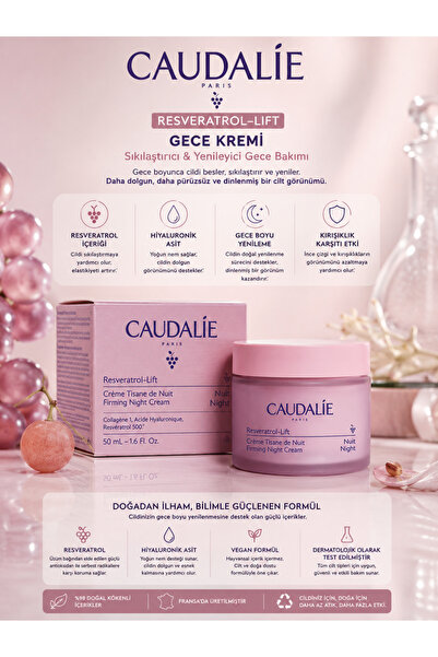 Caudalie Resveratrol Lift Night Cream 50 ml - Skin Renewing and Firming Care ...