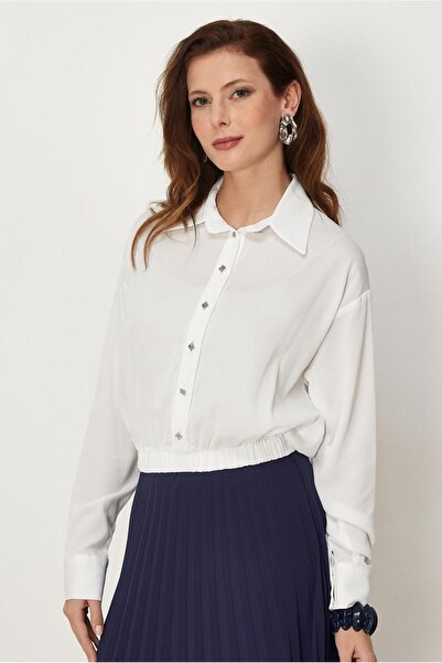 Alvina Shirt Collar Blouse 46758
