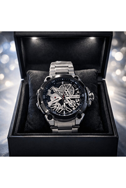 Tubular Luxury Skeleton Stainless Steel Men’s Analog Watch Elite
