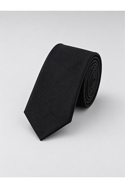 Bisse Black Silk Tie