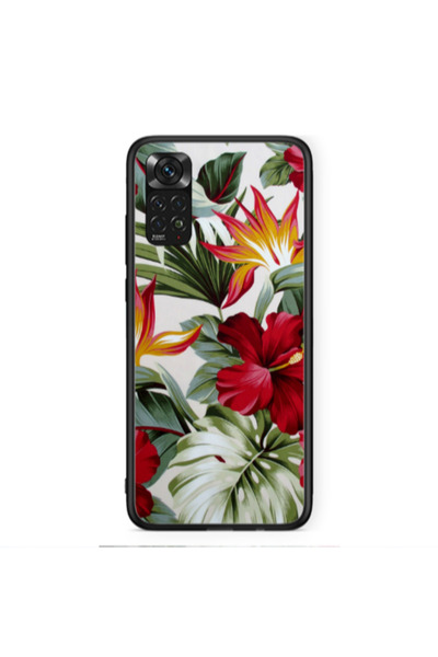 Other Xiaomi Redmi Note 11S NFC laves and flowers Black Glossy Θήκη