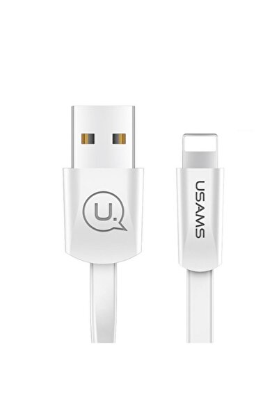 Usams Cablu U2 USB-A la Lightning 1.2m Alb