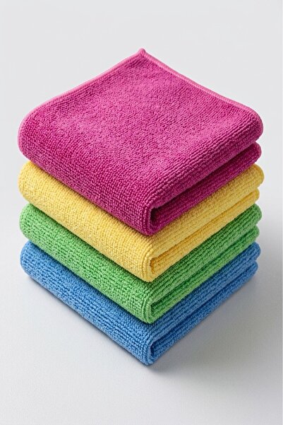 Mikrofiber Temizlik Bezi 4 adet 32x32 boyutlarında