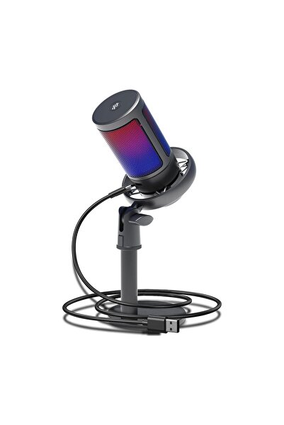 NEXTLY Microfon profesional de gaming RGB USB, NEXTLY, cu condensator, cardio...